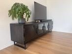 TV - Meubel | Metaal | Industrieel, Ophalen, 150 tot 200 cm, Zo goed als nieuw, Glas