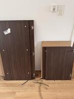 Grijze kast met walnoten deuren, Ophalen, 200 cm of meer, Nieuw, 50 tot 100 cm