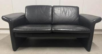 Superleuke zwarte bank van leer. Deens design Skalma 160cm beschikbaar voor biedingen