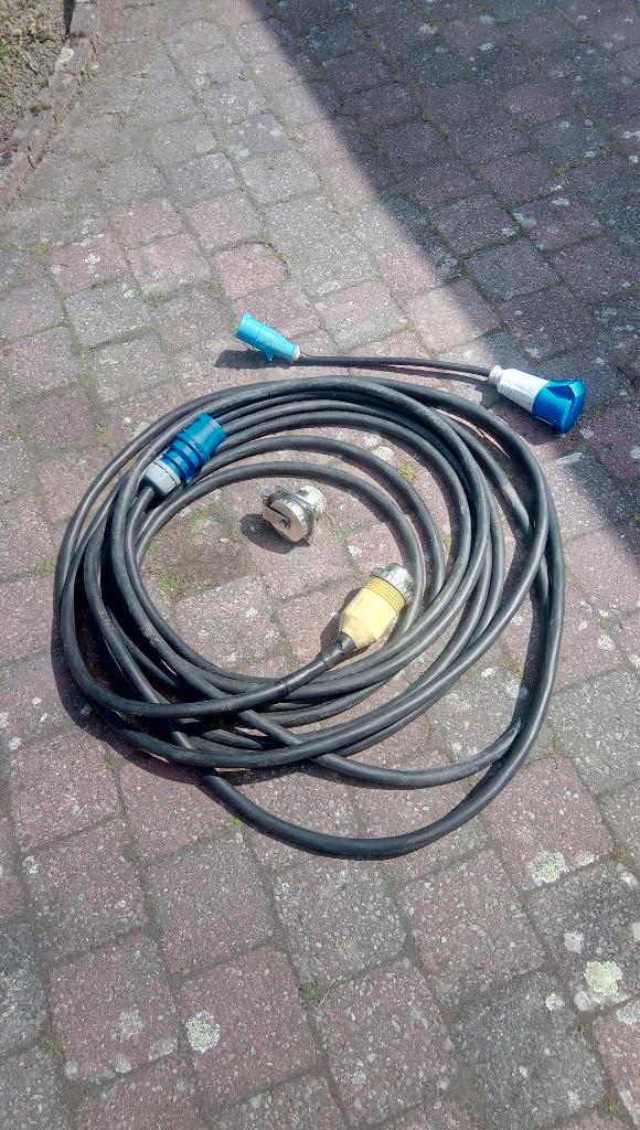 Walstroomkabel 18m - 32A CEE & Hubbell, Watersport en Boten, Accessoires en Onderhoud, Gebruikt, Overige typen, Ophalen of Verzenden