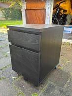 IKEA MALM Ladeblok op wielen, zwartbruin, 42x59 cm, Ophalen, Minder dan 50 cm, Gebruikt, 1 of 2 laden