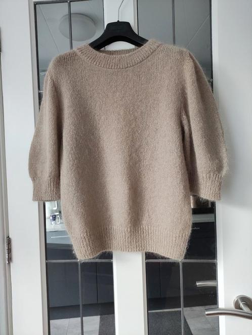 Natan Mohair Trui - Maat M - Pofmouwen, Kleding | Dames, Truien en Vesten, Zo goed als nieuw, Maat 38/40 (M), Beige, Ophalen of Verzenden