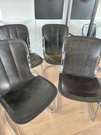 4 Willy Rizzo C2 for Cidue dining chairs, Huis en Inrichting, Stoelen, Ophalen, Gebruikt, Zwart, Metaal