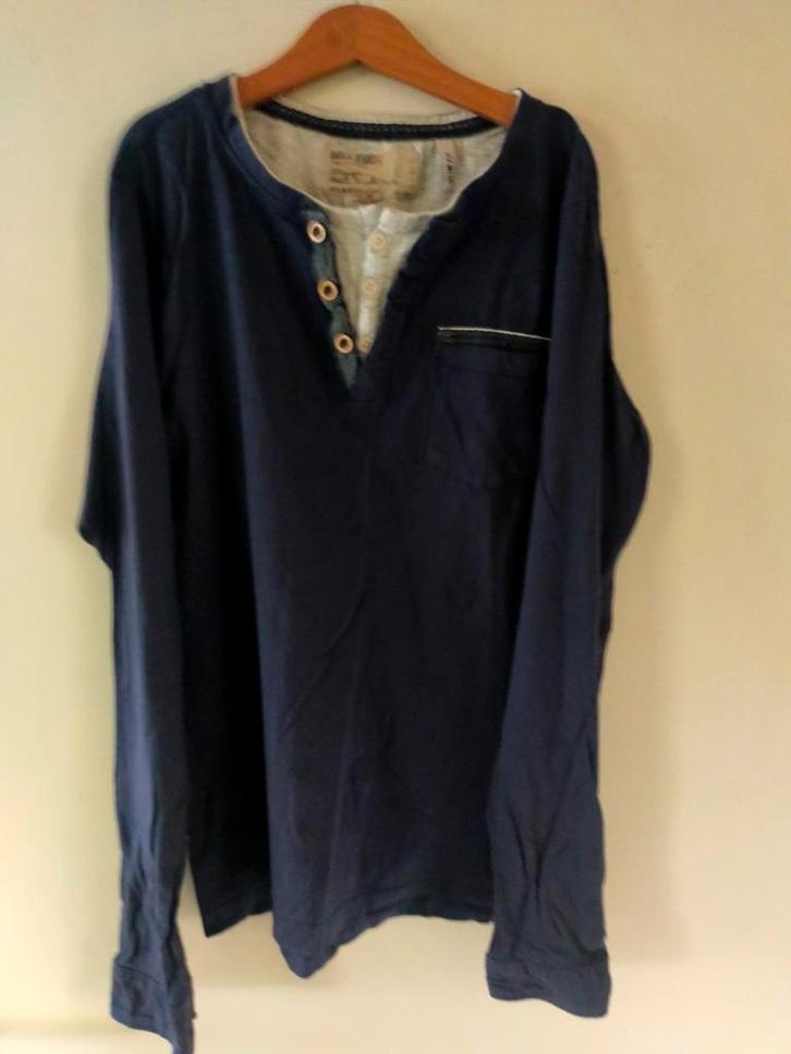 Donker blauwe longsleeve maat s garcia, Kleding | Heren, T-shirts, Zo goed als nieuw, Maat 46 (S) of kleiner, Blauw, Ophalen of Verzenden