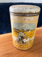 Oud Van der Meulen blik Hallum 18cm hoog, 11,5cm doorsnee, Verzamelen, Ophalen of Verzenden, Gebruikt, Overige