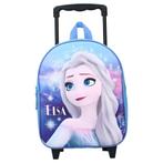 Disney Frozen 3D Trolley Rugzak - Elsa, Wieltjes, Blauw, Minder dan 40 cm, Nieuw