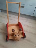 Houten Duwwagen lieveheersbeestje van Bibejan, Kinderen en Baby's, Speelgoed | Houten speelgoed, Ophalen of Verzenden, Gebruikt