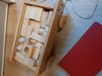 Kar met houten blokken speelgoed, Ophalen of Verzenden