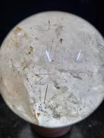 Grote bol van Bergkristal met rutiel en regenboogjes, Verzamelen, Ophalen of Verzenden, Mineraal