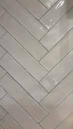 Tegel 7x30 wit mat (14+6 stuks), Zo goed als nieuw, Minder dan 5 m², Wandtegels, Keramiek