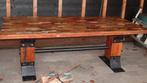 Zeer zware tafel eettafel 8-10 personen 225x100 cm sloophout, Huis en Inrichting, Ophalen, 100 tot 150 cm, 200 cm of meer, Zo goed als nieuw