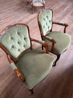 Barok Brocante Fauteuils - Groen - Set van Twee, Ophalen