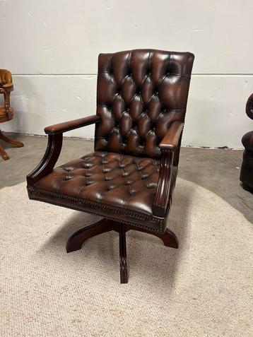 Bruine chesterfield bureau stoel Z.G.A.N. beschikbaar voor biedingen