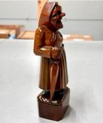 Antiek 1960 hout hand gesneden Figuur vrouw dame wandelstok, Ophalen of Verzenden