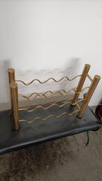 vintage messing wijnrek Frans Hollywood Regency design, Gebruikt, 15 tot 25 flessen, Ophalen of Verzenden, Metaal