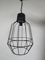industriële open-frame hanglamp, set van 3– zwart metaal., Ophalen of Verzenden, Zo goed als nieuw, Metaal, Minder dan 50 cm