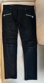Balmain Biker Jeans zwart maat 34, Ophalen, Balmain, Zwart, Zo goed als nieuw