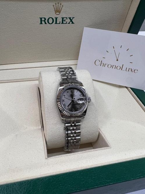 Rolex Lady-Datejust | Roman Grey | 28MM, Sieraden, Tassen en Uiterlijk, Sporthorloges, Nieuw, iOS, Ophalen of Verzenden
