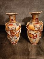 2 antieke Japanse satsuma vazen. Begin 1900, Antiek en Kunst, Antiek | Vazen, Ophalen