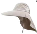 *NIEUW* zonnehoed outdoor hoed met brede rand en nekflap, Ophalen of Verzenden, Nieuw