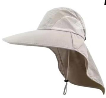 *NIEUW* zonnehoed outdoor hoed met brede rand en nekflap beschikbaar voor biedingen