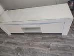 Hoogglans wit tv meubel, 150 tot 200 cm, Minder dan 100 cm, Gebruikt, 50 tot 75 cm