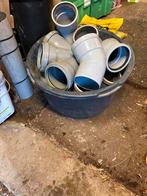 3 Kratten PVC Hulpstukken - Voornamelijk 125, Ophalen, Gebruikt, Pvc, Overige typen