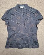 Antraciet getailleerde Blouse korte mouw Maat 36, Ophalen of Verzenden, Zo goed als nieuw, Maat 36 (S), Sao Paulo