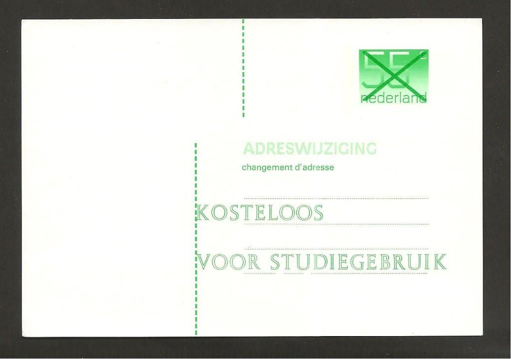 Adreswijziging Geuzendam 49bs studiegebruik., Ophalen of Verzenden, Briefkaart