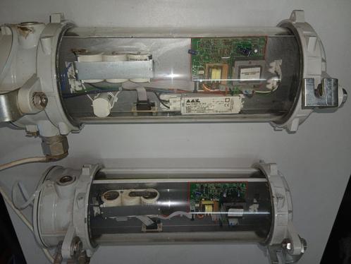 2 oude lampen explosie noodverlichting leuk!, Antiek en Kunst, Antiek | Lampen, Ophalen