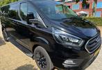 Ford Transit Custom Platinum Edition 2021 Zwart, Auto's, Bestelauto's, 1995 cc, 129 pk, Zwart, Particulier