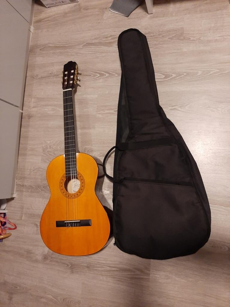 Granada akoestische Gitaar met Reistas, Muziek en Instrumenten, Ophalen, Zo goed als nieuw, Klassieke of Spaanse gitaar, Met koffer