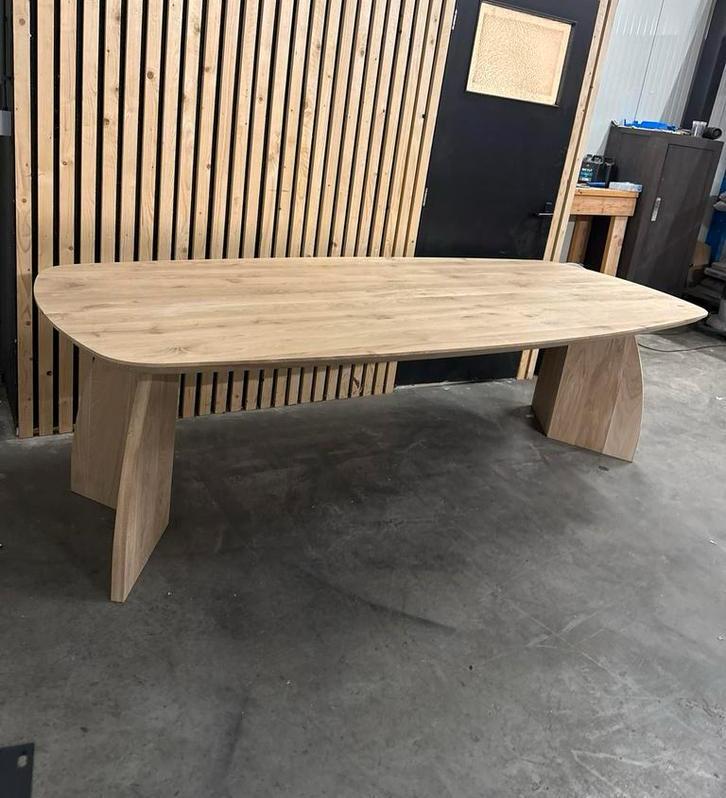 Massief Eiken Eettafels (Deens) Ovaal - Halve Maan Poten, Huis en Inrichting, Tafels | Eettafels, Nieuw, 50 tot 100 cm, 200 cm of meer
