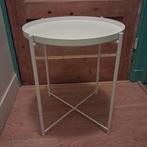 Ikea Gladom tray table / dienblad / tafeltje, Minder dan 55 cm, Metaal of Aluminium, Wit, Rond