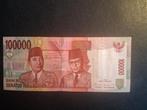 100.000 rupiah Indonesië vf+ 2004/09, Ophalen of Verzenden, Zuidoost-Azië, Los biljet