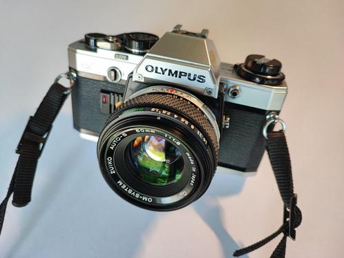 Olympus OM10 complete set met 3 lenzen, Audio, Tv en Foto, Fotocamera's Analoog, Gebruikt, Spiegelreflex, Olympus, Ophalen of Verzenden