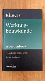 Werktuigbouwkunde woordenboek Nederlands Engels Duits Kluwer, Ophalen of Verzenden, Zo goed als nieuw, Duits