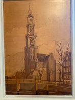 Houten Intarsia Kunstwerk Amsterdam Westertoren, Ophalen of Verzenden