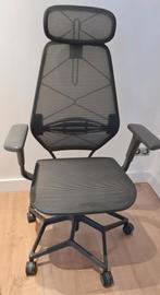 Bureaustoel Gamingstoel + vloerbeschermmat, Huis en Inrichting, Bureaustoelen, Ophalen, Zo goed als nieuw, Grijs