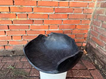 Houten fruitschaal hardhout schaal zwart beschikbaar voor biedingen