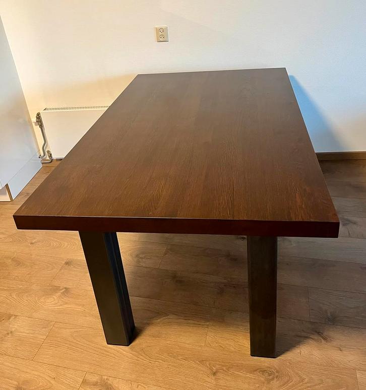 Massief Eiken eettafel 160 X 100 cm ( Nieuwstaat), Huis en Inrichting, Tafels | Eettafels, Zo goed als nieuw, 50 tot 100 cm, 150 tot 200 cm