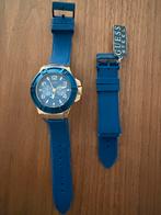 Guess horloge blauw/rosegoud, Sieraden, Tassen en Uiterlijk, Horloges | Dames, Ophalen, Nieuw, Staal, Guess