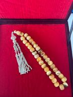 Tesbih damla kehribar gumus puskul, Ophalen of Verzenden, Overige materialen, Ring