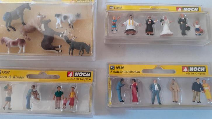 4 Noch H0 Figuren Set - Diverse Thema's, Hobby en Vrije tijd, Modeltreinen | H0, Zo goed als nieuw, Overige typen, Gelijkstroom of Wisselstroom