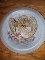 Vintage Wandbord Vogel Voedert Jong - Ø 31cm, Ophalen