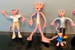4 Oude 1980 Pink Panther figuren,buigbaar, panter,oa Bully., Ophalen of Verzenden, Overige figuren, Gebruikt, Beeldje of Figuurtje