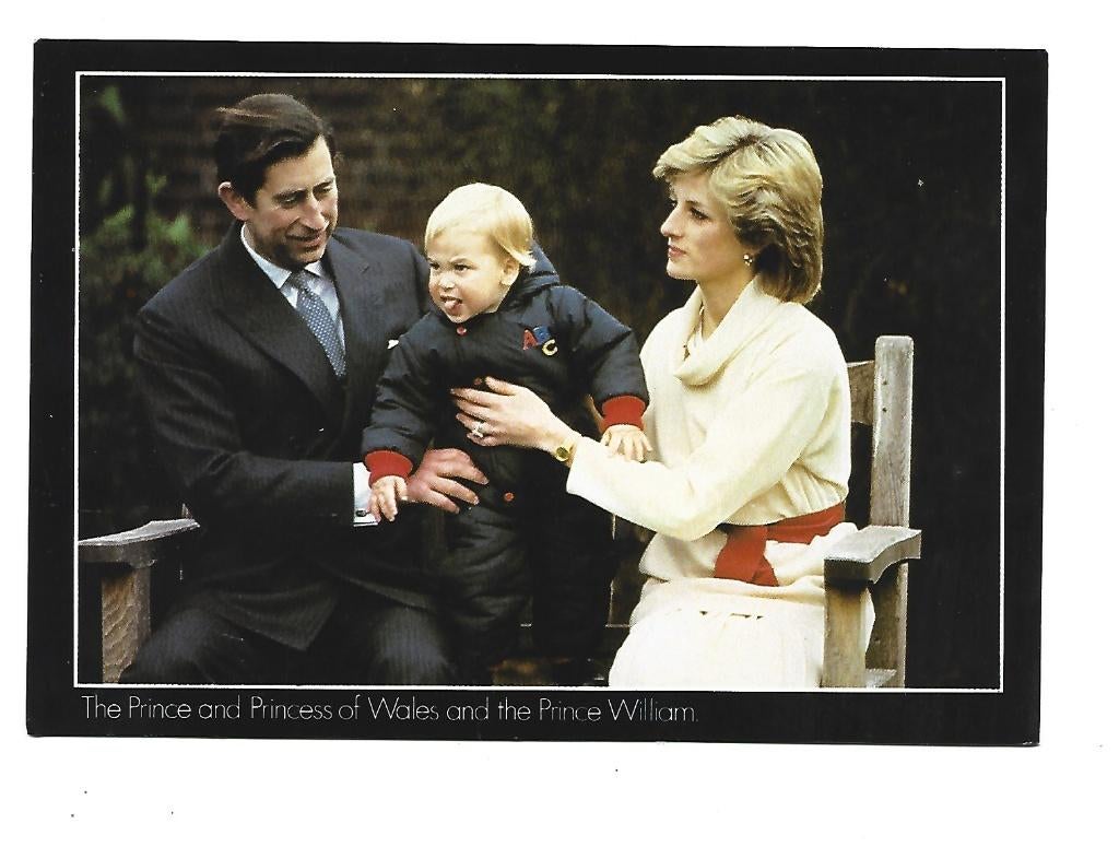 The Prince and Princess of Wales with William, Verzenden, 1980 tot heden, Ongelopen, Sterren en Beroemdheden