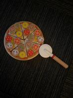 Pizza Speelgoed Set - Houten Pizza met Snijder, Ophalen, Zo goed als nieuw, Jongen of Meisje