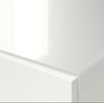 2x besta bovenblad 120x40 wit/glas, Ophalen, 100 tot 150 cm, Minder dan 50 cm, Rechthoekig