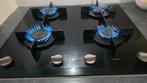 Kookplat 4 Incl. gasslang en electra-draad.pelgrim merk glas, Witgoed en Apparatuur, Kookplaten, Ophalen, 4 kookzones, Zo goed als nieuw